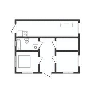 Дом 99м², 1-этажный, участок 6 сот.