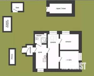 Дом 59м², 1-этажный, участок 6 сот.