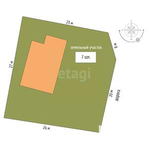 Дом 176м&sup2;, 2-этажный, участок 11 сот.  