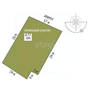 Дом 30м², 1-этажный, участок 5 сот.  
