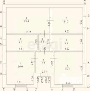 Дом 100м², 1-этажный, участок 10 сот.  
