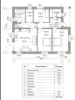 Дом 109м², 1-этажный, участок 12 сот.  