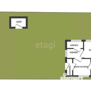 Дом 41м², 1-этажный, участок 2 сот.  