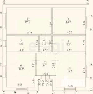 Дом 100м², 1-этажный, участок 10 сот.  