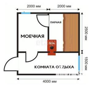 Дом 35м², 2-этажный, участок 6 сот.  