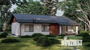 Коттедж 100м&sup2;, 1-этажный, участок 14 сот.  