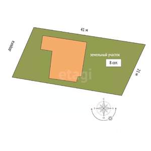 Дом 310м², 3-этажный, участок 8 сот.  