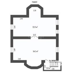 Дом 218м², 2-этажный, участок 8 сот.  