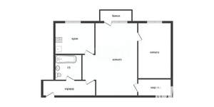 2-к квартира, на длительный срок, 44м2, 4/5 этаж