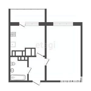 1-к квартира, на длительный срок, 30м2, 7/9 этаж