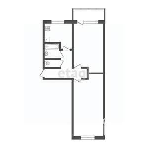 2-к квартира, на длительный срок, 43м2, 4/4 этаж