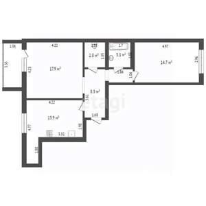 2-к квартира, на длительный срок, 69м2, 7/10 этаж