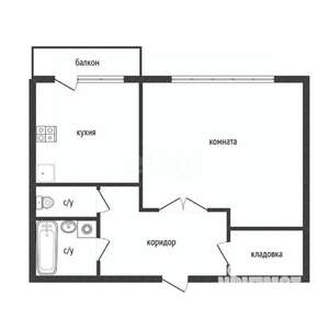 1-к квартира, на длительный срок, 53м2, 2/10 этаж