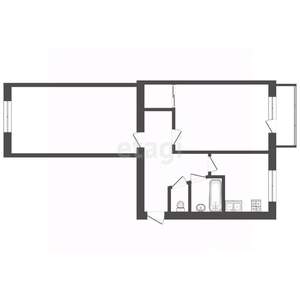 2-к квартира, на длительный срок, 44м2, 3/5 этаж