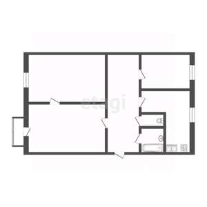 3-к квартира, вторичка, 50м2, 1/5 этаж