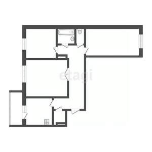 3-к квартира, вторичка, 70м2, 9/9 этаж