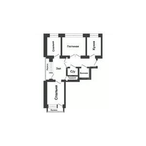 3-к квартира, вторичка, 105м2, 8/10 этаж