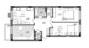 3-к квартира, строящийся дом, 91м2, 2/16 этаж