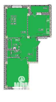 2-к квартира, вторичка, 62м2, 12/13 этаж