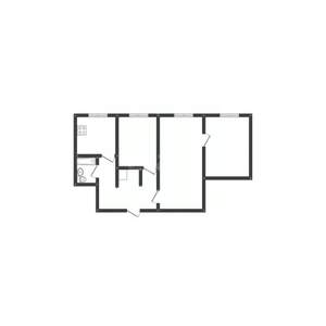 3-к квартира, вторичка, 57м2, 4/4 этаж