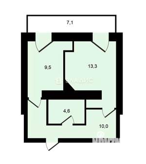 1-к квартира, вторичка, 44м2, 11/11 этаж
