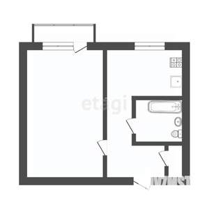 1-к квартира, вторичка, 32м2, 5/5 этаж