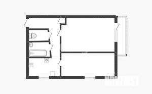 2-к квартира, вторичка, 42м2, 4/5 этаж