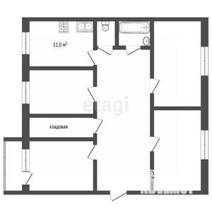 4-к квартира, вторичка, 78м2, 4/5 этаж