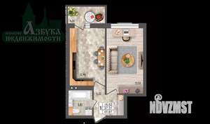 1-к квартира, вторичка, 44м2, 17/18 этаж