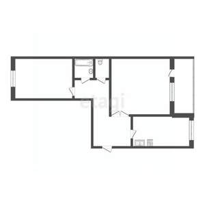 2-к квартира, вторичка, 50м2, 2/5 этаж