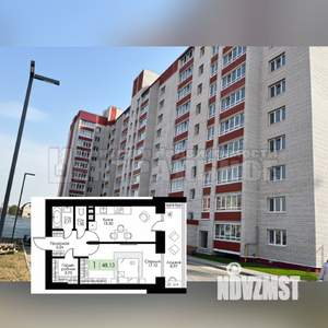 1-к квартира, сданный дом, 48м2, 6/10 этаж