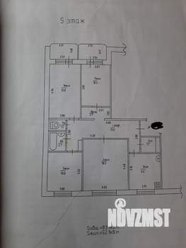 4-к квартира, вторичка, 83м2, 5/10 этаж