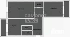2-к квартира, вторичка, 54м2, 3/10 этаж