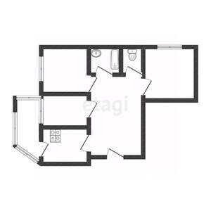3-к квартира, вторичка, 85м2, 2/10 этаж