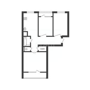 3-к квартира, вторичка, 72м2, 4/10 этаж