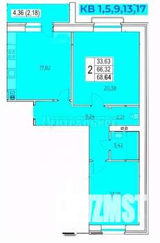 2-к квартира, вторичка, 69м2, 3/5 этаж