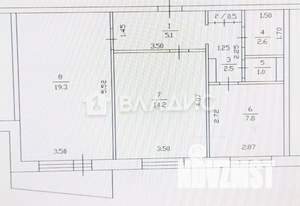 2-к квартира, вторичка, 53м2, 1/9 этаж