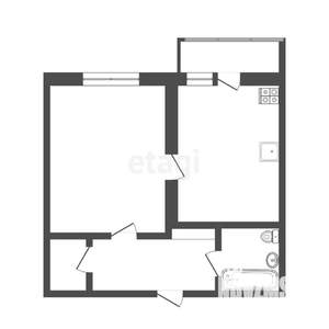 1-к квартира, вторичка, 40м2, 4/10 этаж