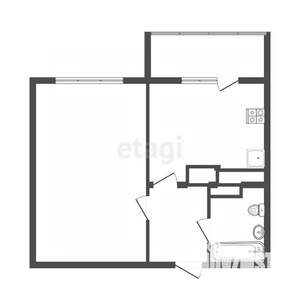 1-к квартира, вторичка, 46м2, 8/10 этаж