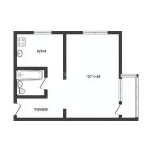 1-к квартира, вторичка, 33м2, 5/5 этаж