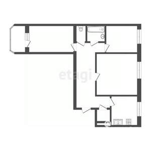 3-к квартира, вторичка, 85м2, 11/19 этаж