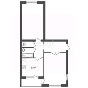 2-к квартира, вторичка, 48м2, 5/5 этаж