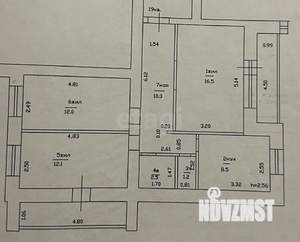 3-к квартира, вторичка, 63м2, 4/10 этаж