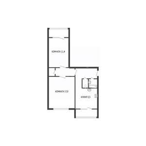 2-к квартира, вторичка, 53м2, 3/10 этаж
