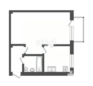 1-к квартира, вторичка, 30м2, 5/5 этаж