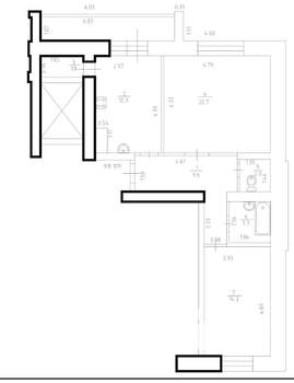 2-к квартира, вторичка, 64м2, 1/10 этаж