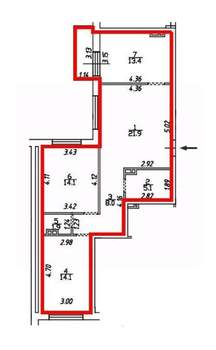 3-к квартира, строящийся дом, 82м2, 3/16 этаж