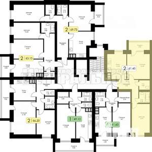 2-к квартира, вторичка, 61м2, 7/10 этаж