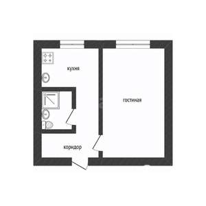 1-к квартира, вторичка, 33м2, 6/9 этаж