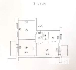 3-к квартира, вторичка, 70м2, 3/5 этаж